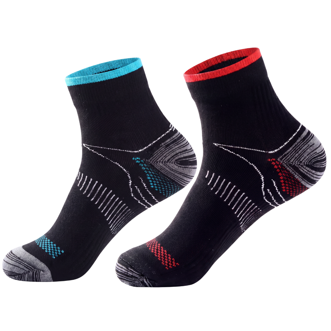 Ankle Compression Socks 15–20 mmHg (2 Pairs)