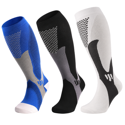 Plus Size Graduated Compression Socks for Men and Women (3 Pairs)