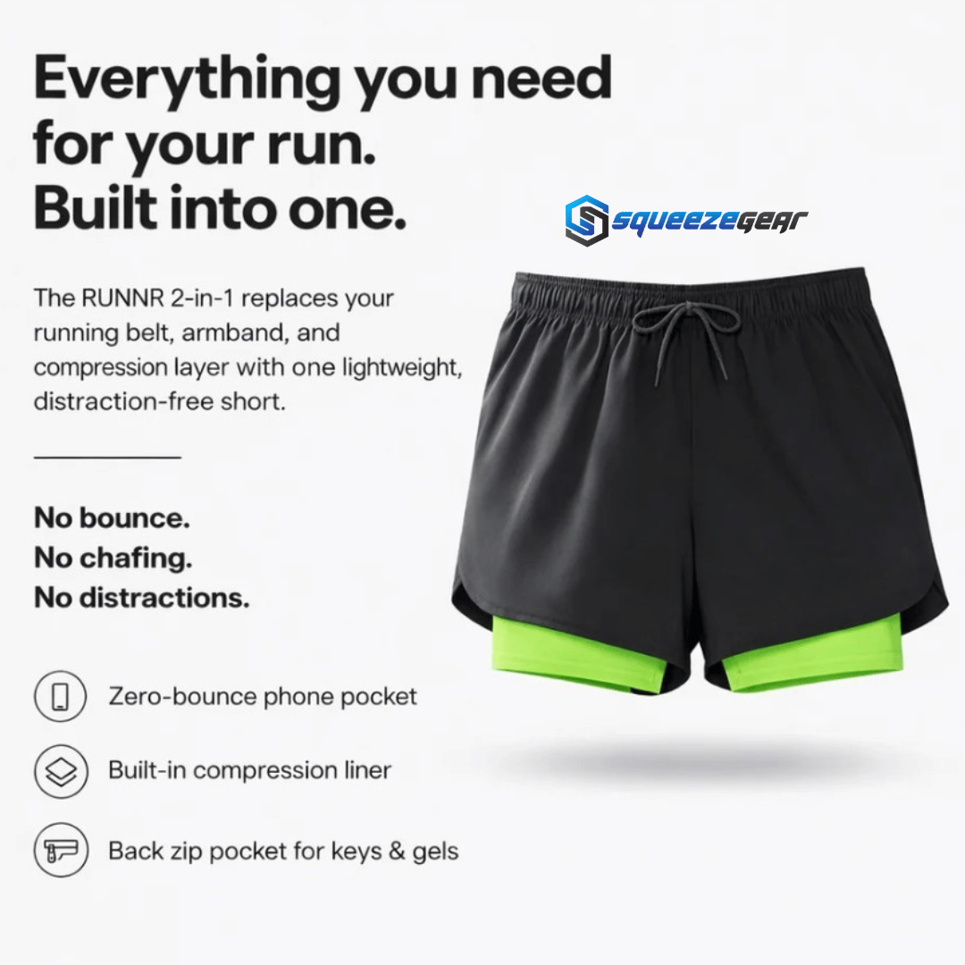 Quick Dry 2-in-1 Running Shorts for Men | SqueezeGear