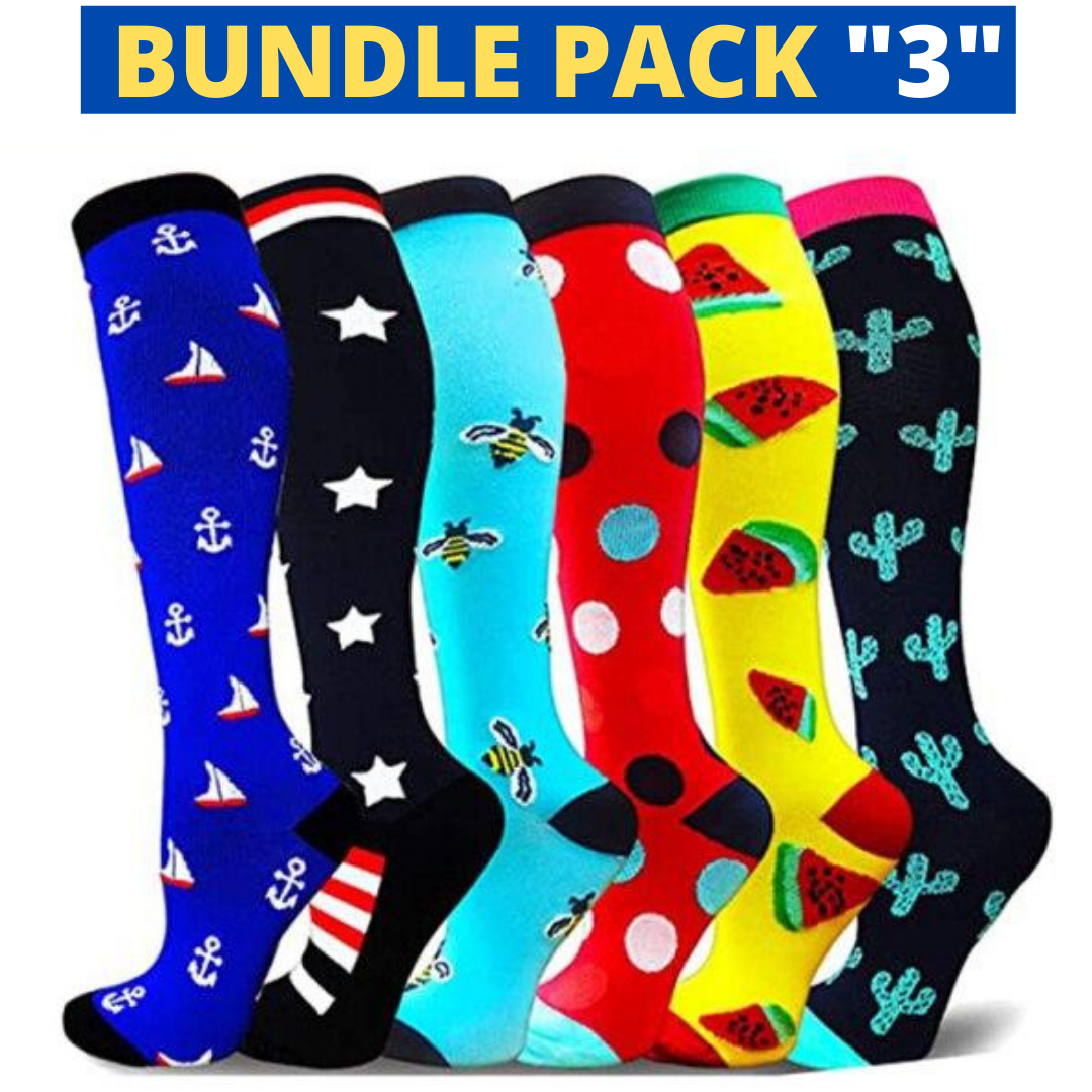 Squeezegear (6 Pairs Bundle) Compression Socks - SqueezeGear
