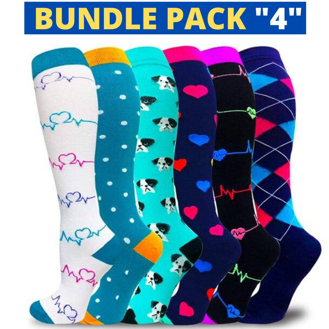 Squeezegear (6 Pairs Bundle) Compression Socks - SqueezeGear