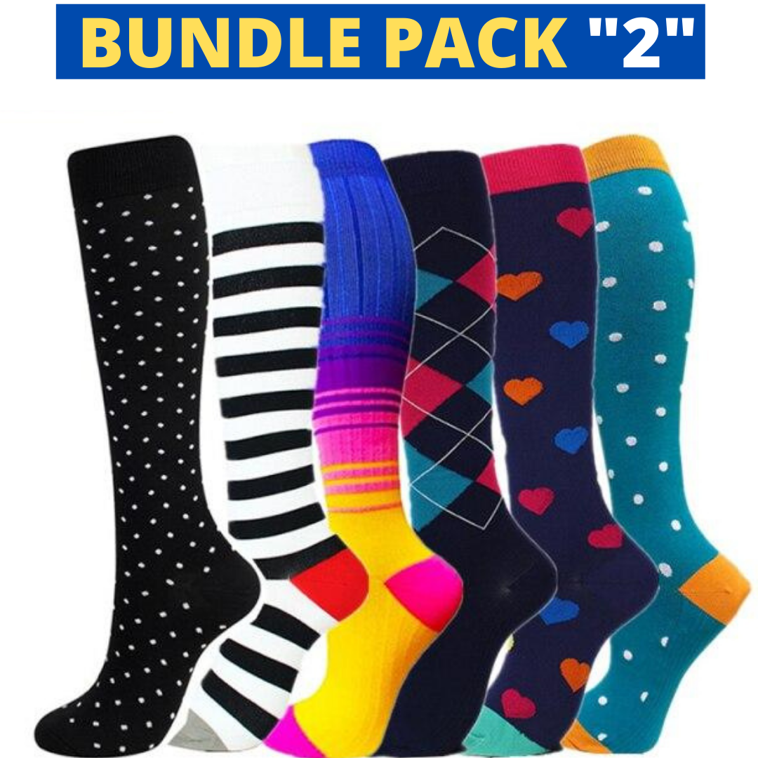 Squeezegear (6 Pairs Bundle) Compression Socks - SqueezeGear