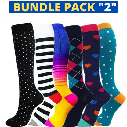 Squeezegear (6 Pairs Bundle) Compression Socks - SqueezeGear