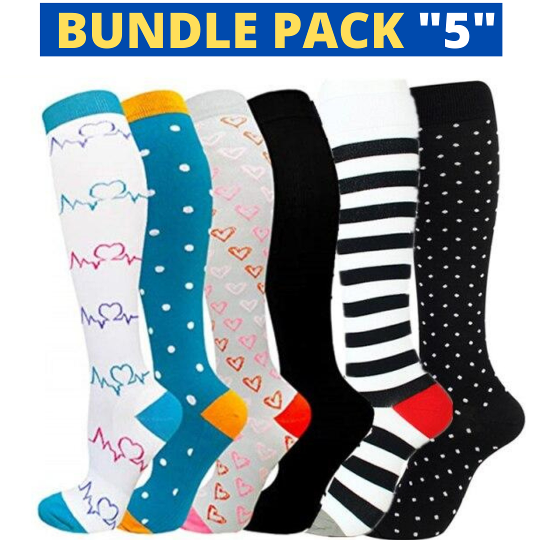 Squeezegear (6 Pairs Bundle) Compression Socks - SqueezeGear
