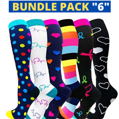 Squeezegear (6 Pairs Bundle) Compression Socks - SqueezeGear
